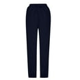 thumbnail image 4 of LEBONYARD Sweatpants for Women Clearance,Women's Fashion Casual Solid Elastic Waist Trousers Long Straight Pants Navy M, 4 of 6