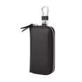 thumbnail image 2 of Compact Zipper Leather Car Key Case by BAKUN  Key and Card Holder Key Organizer Wallet  With 6 Hooks, 2 of 7