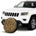 thumbnail image 4 of Kll Gold Glitter Leopard Tire Cover,Universal Wheel Tire Cover For Trailer, Rv, Suv, Truck,Camper And Many Vehicle,(15 Inch), 4 of 8
