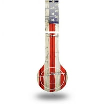 Skin Decal Wrap compatible with Original Beats Solo HD Painted Faded and Cracked USA American Flag (HEADPHONES NOT INCLUDED)