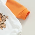 thumbnail image 5 of Okbabeha Halloween Baby Clothes Girl Boy Pumpkin Crewneck Sweatshirt Onesie Color Block Bubble Romper Fall Winter Outfits, 5 of 7
