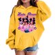 thumbnail image 5 of Moonsky Sudadera con capucha y cordón HUNTRX, estampado de grupo de chicas coreanas, jersey corto, suave y cómodo, top de manga larga para primavera y otoño. Morado 150, 5 of 5