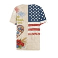 thumbnail image 5 of MEICHEN Lidies' Patriotic Tops Summer Printed Short Sleeve Blouses America 250th Anniversary Graphic Tees Casual V Neck T Shirt, 5 of 6