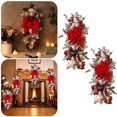 thumbnail image 4 of Guirnalda Brillante Corona Navidad Al Revés Con Tira LED Color Rojo 2 Uds., 4 of 9