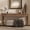 Brown, variant on Euroco 59.84" Farmhouse Console Table with 3 Storage Drawers, Light Luxury Entryway Table with Oak Veneer & Soft-Corner Design,Narrow Long Sofa Table Behind Couch for Living Room, Foyer and Hallway