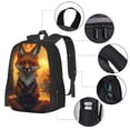 thumbnail image 4 of Daiia Sunset Maple Tree Fox Backpack for Men and Women -Durable Backpack Large Capacity, Water-Resistant Bag with Adjustable Straps and Laptop Compartment, 4 of 9