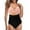Pink, variant on Womens One Piece Swimsuit with Tummy Control, High Waisted Cutout Design, Front Lace Up & Wrap Tie Back
