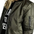 thumbnail image 5 of Women's Bomber Jacket Casual Coat Zip Up Outerwear Windbreaker with Pockets S-XXL, 5 of 7