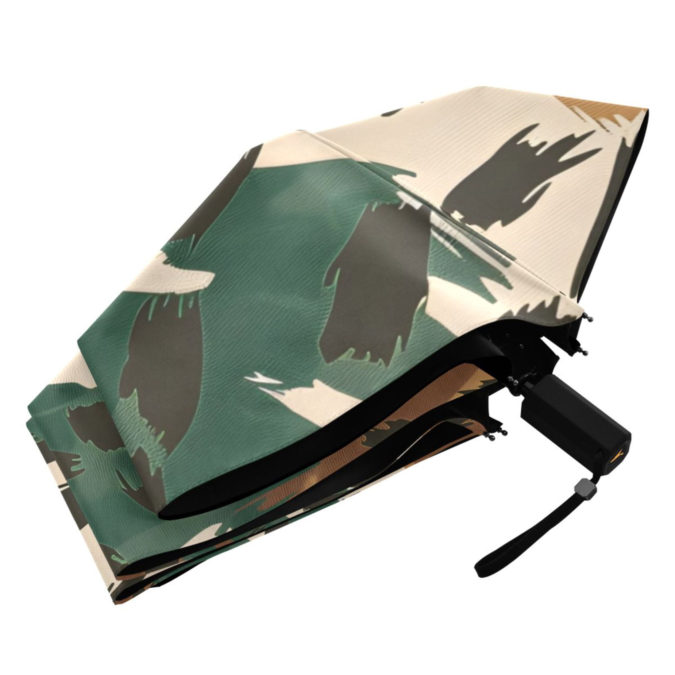 ALAZA Leopard Skin Pattern UPF 50+ Compact Folding Umbrella for Rain Travel Umbrella Packable