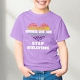 thumbnail image 2 of WERYOUNG Tee Shirts Kids Graphic Letter Unisex Round Neck T-Shirts For Youth Child Boys Girls Toddler Infants Dailywear, 10-11 Years, Purple, 2 of 4