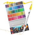 thumbnail image 1 of Marcadores DENKSY 100 Acuarelables de Doble Punta Brush y Fineliner, 1 of 7