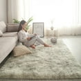 thumbnail image 6 of PureCasa Polyester Plush Area Rug Non-Slip Carpet, Comfortable Soft Fluffy Throw Floor Carpets for Living Room Bedroom, Solid Color Modern Style Home Decor Shag Area Rugs, 31"x63", 1PC, Beige, 6 of 6