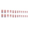 thumbnail image 4 of Press on Nails Medium Pink Fake Nails Heart Glitter Designs Glossy Glue on Nails Full Cover Rhinestone Acrylic False Nails 24PCS Cute Shiny Valentine's Day Gel Nails, 4 of 8