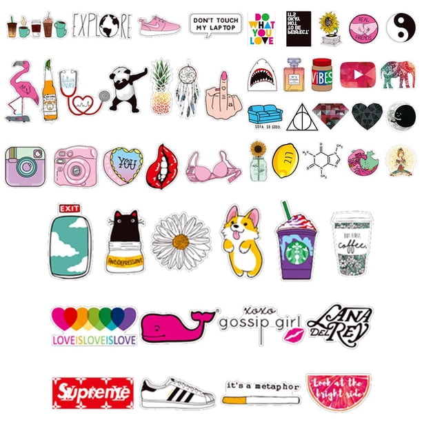 50 unids/set impermeable patrón de dibujos animados bicicletas pegatinas maletas calcomanías Likrtyny Deportes al aire libre Salida diaria Juego de fiesta