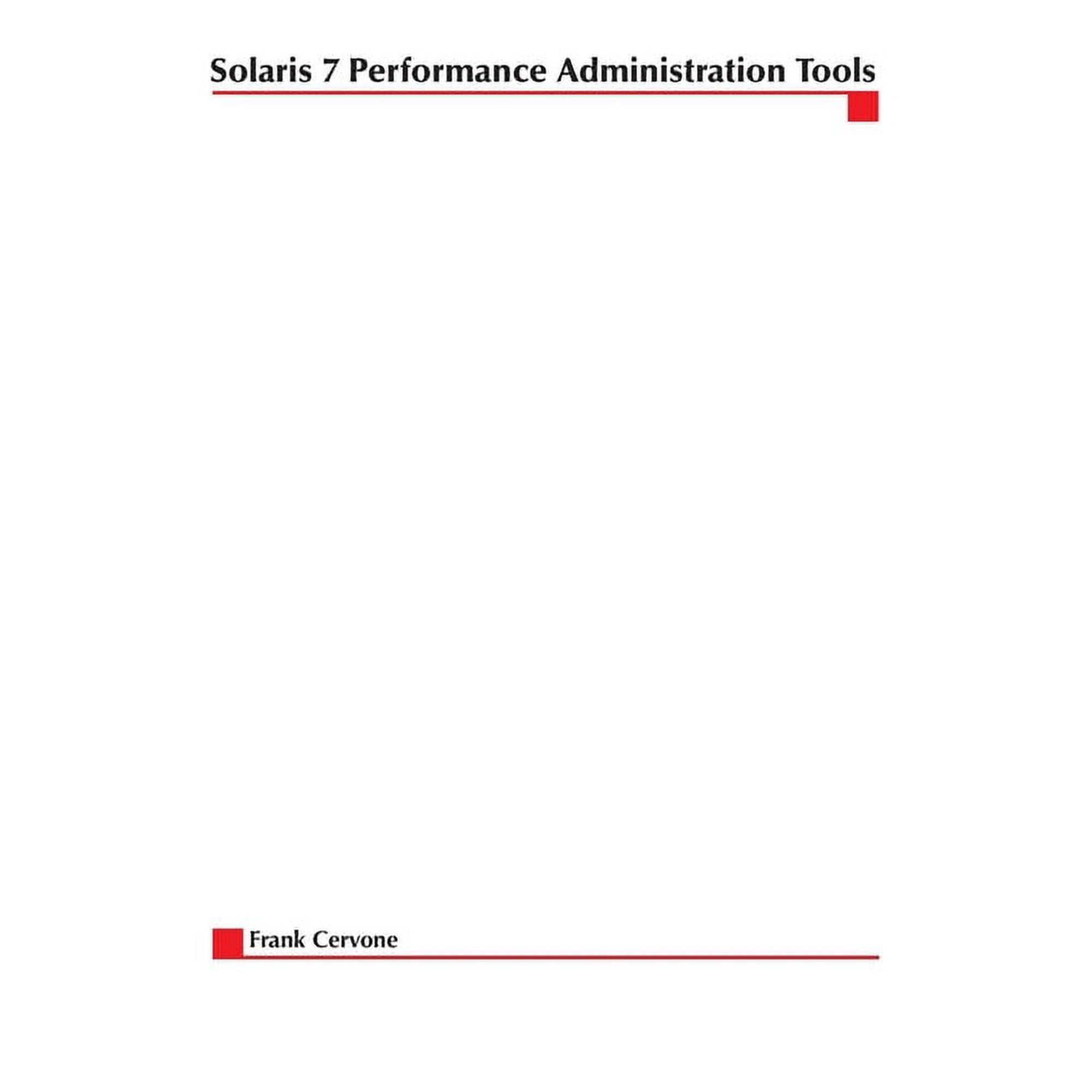 McGraw-Hill Tools Series Solaris 7 Performance Administration Tools, (Paperback)