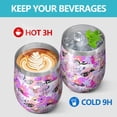thumbnail image 4 of Modern 12oz Stainless Steel Insulated Wine Tumbler with Lid and Straw – Double Wall Vacuum Mug for Hot & Cold Drinks, 304 Steel Interior, Sweat-Free Design, 4 of 5