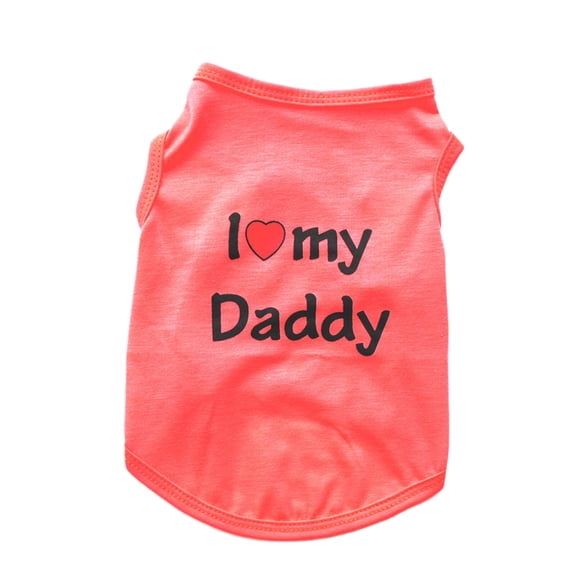 GASTROPOD Dog Shirts,Sweet "I Love My Mom/Dad" Graphic Dog Clothes,Versatile for Any Event Puppy Clothes,Daddy,L