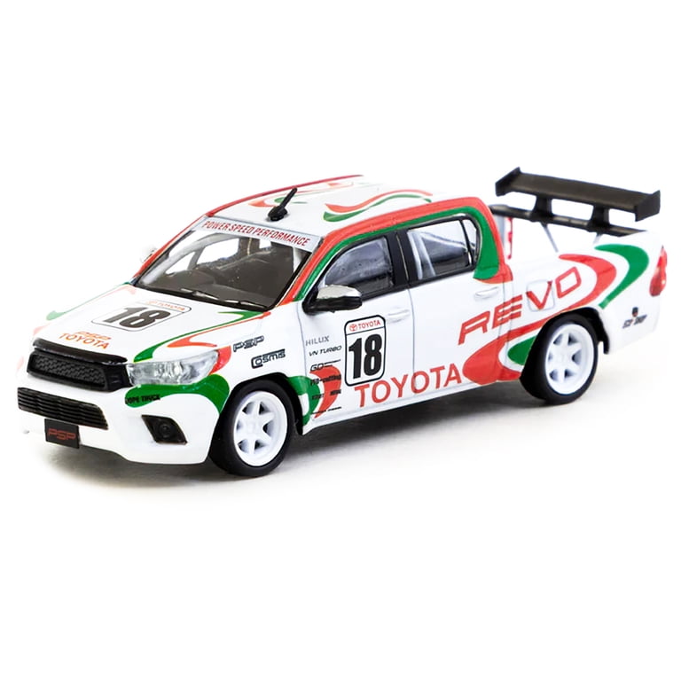 トヨタ ミニカー HILUX ② Toyota Hilux Pickup Truck RHD #18 White with Red and Green