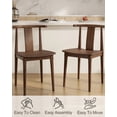 thumbnail image 5 of Joyyskill Wood Dining Room Chairs Set of 2, Mid Century Modern Kitchen Chairs Wishbone Chair with Curved Back Armless Accent Chair, Brown, 5 of 8