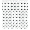 thumbnail image 3 of Ambesonne Ocean Shower Curtain, Sketchy Schoal of Fish, 69"Wx75"L, Charcoal Grey White, 3 of 3