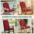 thumbnail image 6 of Surpdew Rocking Chair Cushions Outdoor Patio Chair Cushions Waterproof for Outdoor Furniture Thick Tufted Wicker Chair Cushion with Back Indoor Outdoor Wicker Chair Cushions for Home Office, 6 of 7
