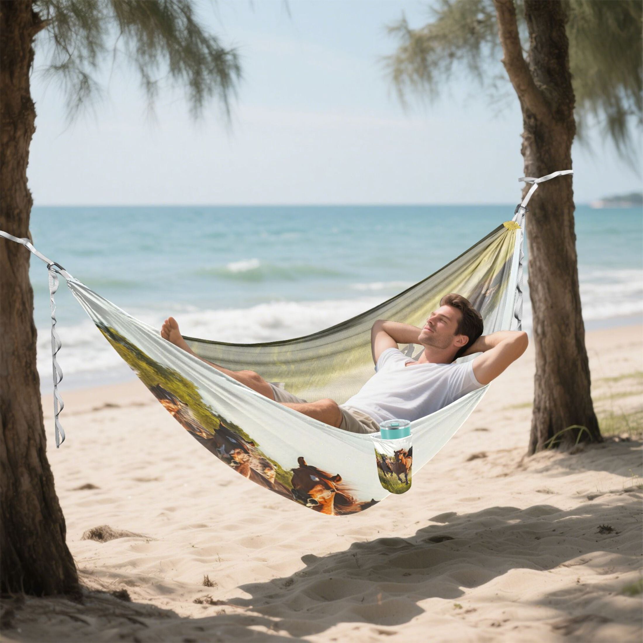 Hammock Camping Hammock Nylon Portable Hammock Travel Camping Hammock Beautiful Herd Of Horses