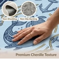 thumbnail image 6 of ODIKA 2'x3' Washable Accent Rug Pet Friendly, Bedside Mat Cartoon Animal Nautical Anchor Border Design Whale Sea Turtle Playful Expressive for Bedroom, Nursery, RV, 6 of 7
