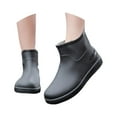 thumbnail image 3 of XIMIN Women's Lightweight Rain Boots Wide Calf Mid Waterproof Rainboots Solid Color Rain Boots Outdoor Non-Slip Boots Short Ankle Boots Garden Boots, 3 of 8