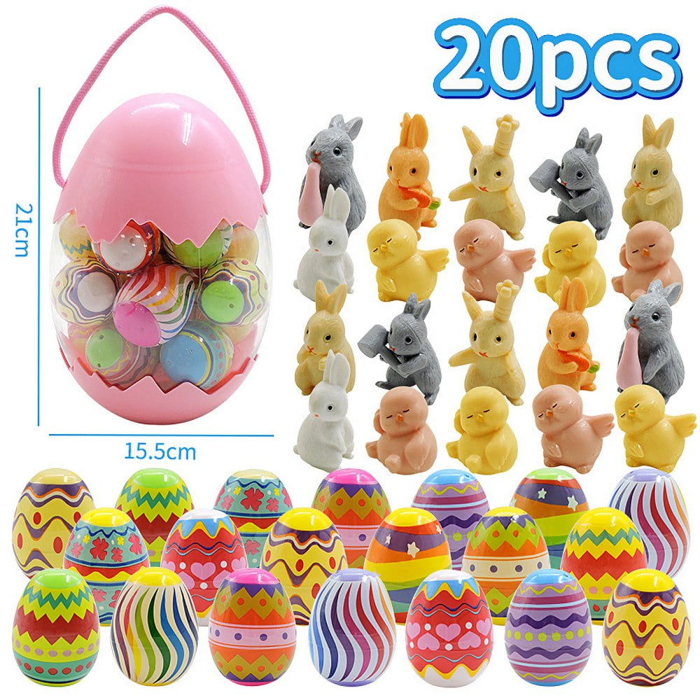 Prefilled Easter Eggs of Mini Stuffed Animal Plush Toys Easter Baster