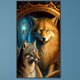 thumbnail image 1 of Cuadros Decorativos 5D bricolaje ronda completa taladro diamante pintura lobo Kit decoración del hogar (NH3390) Wdftyju embutido en tela, 1 of 9
