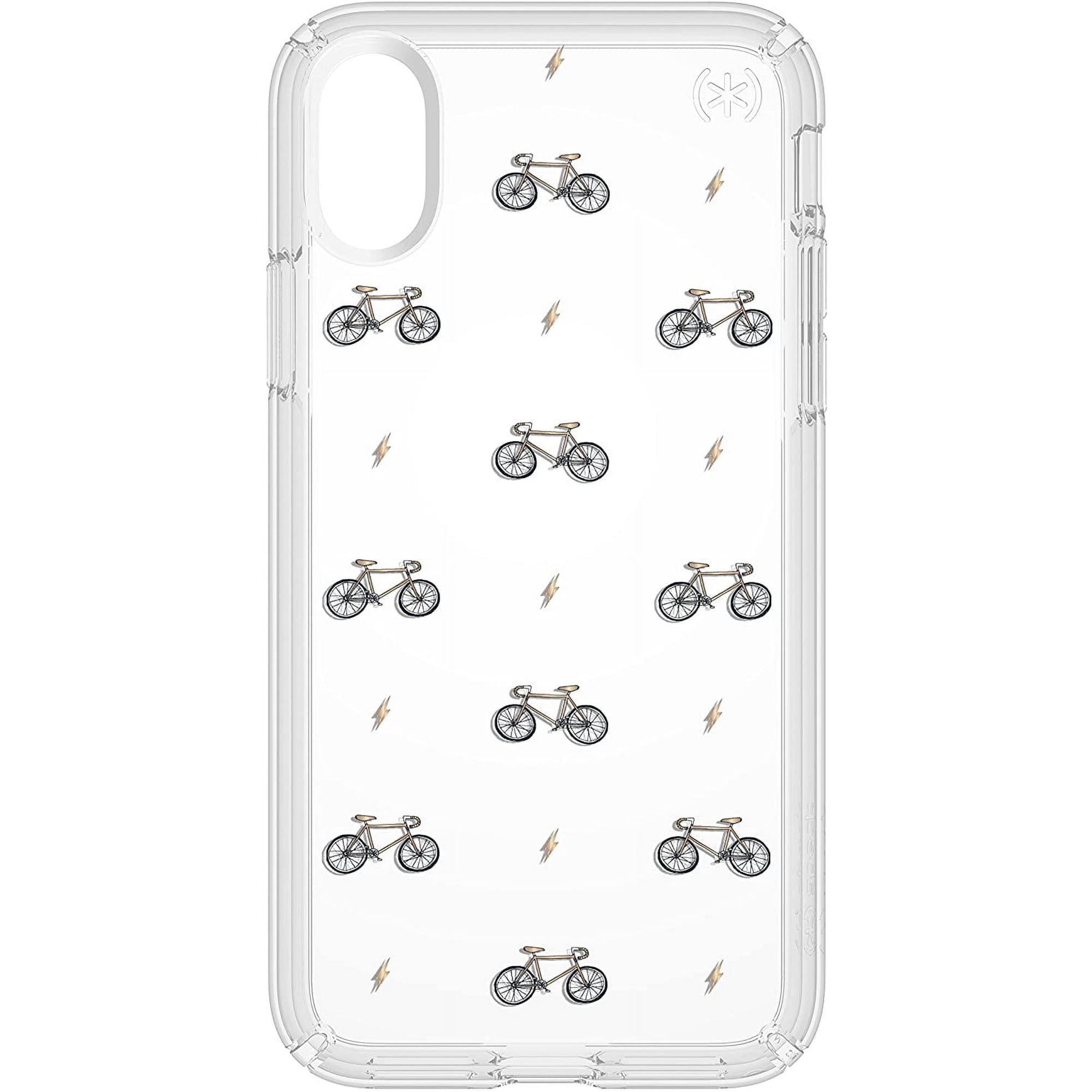 Speck Presidio Clear + Print Case for iPhone XS / iPhone X, Bikes n bolts Clear