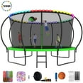 thumbnail image 1 of YORIN Trampoline for 7-8 Kids, 14 FT Trampoline for Adults with Enclosure Net, Basketball Hoop, Ladder, 1400LBS Outdoor Recreational Trampoline, Heavy Duty Trampoline with Light, Sprinkler, Socks, 1 of 7