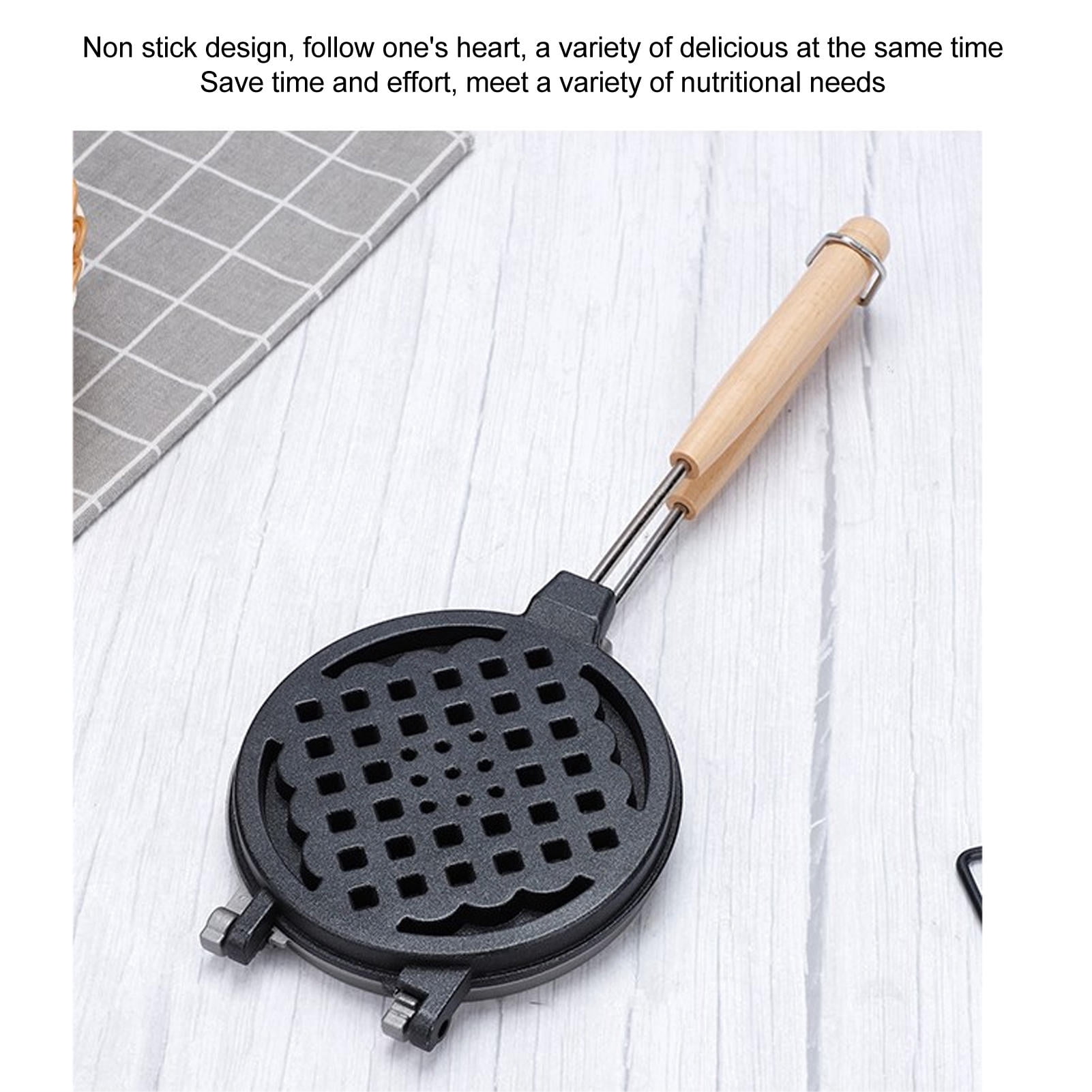 Rupoun Dual‑Sided Non‑Stick Mini Waffle & Sandwich Maker – Removable Handle, Multi‑Functional Griddle, Easy Clean, Even Heat Distribution