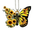 thumbnail image 5 of Butterfly Faith Sunflower Cross Car Mirror Hanging Ornament - Christian Gift & Decor, 5 of 5