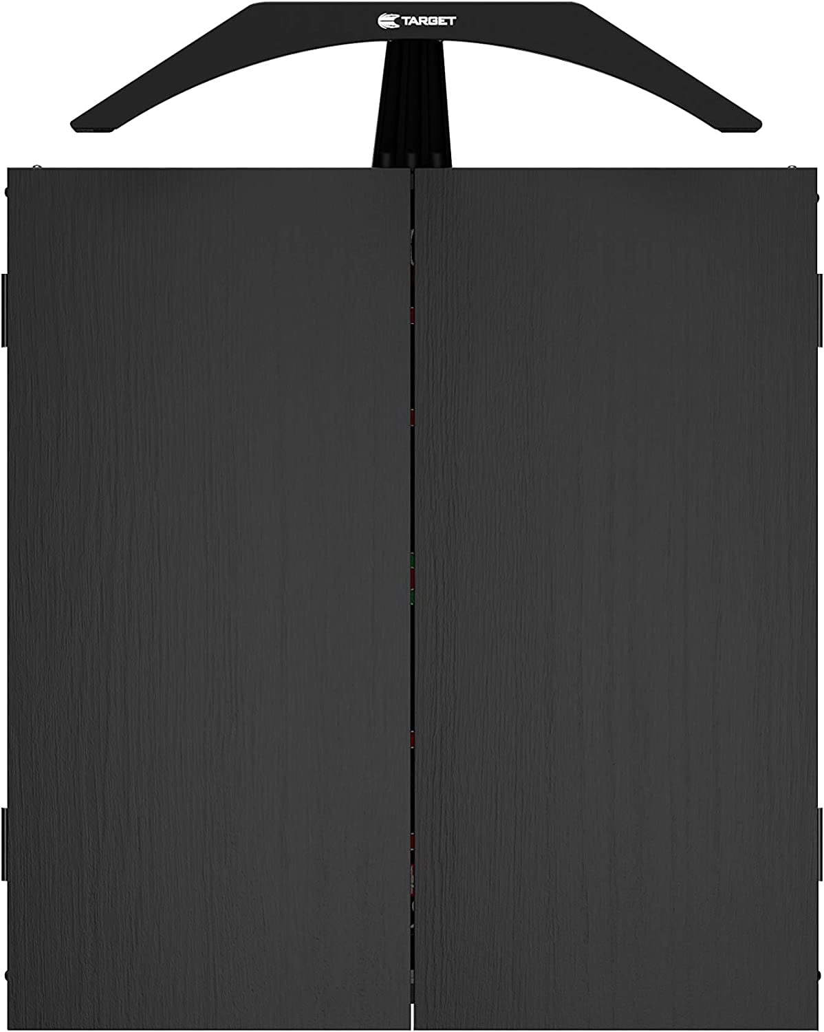 Target Darts Arc Dartboard Cabinet w/ Lighting System and Home Cabinet Set, Black