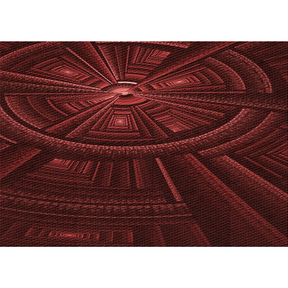 Ahgly Company Indoor Rectangle Patterned FireBrick Red Area Rugs, 2' x 3'