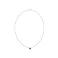 thumbnail image 4 of 2.20 Ct Round Shape Natural Diamond Emerald Gemstone Beautiful Halo Design Pendant for Engagement Gift Solid 14K White Gold With 18 inches Chain, 4 of 6
