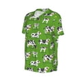 thumbnail image 2 of Haiem Hip Hop Hipster Baseball Jersey Button Down Shirts Sports Uniforms Men Women Jersey(Cows With Calfs Green,XX-Large), 2 of 9