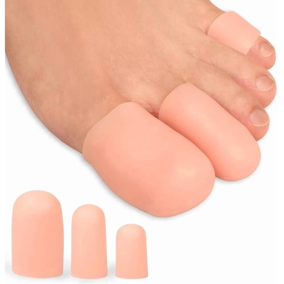 Bukihome 16 PCS Toe Protectors - Silicone Toe Caps & Sleeves for Corns, Blisters & Ingrown Toenails, Pain Relief, 3 Sizes (6 L 6 M 4 S), Upgrade