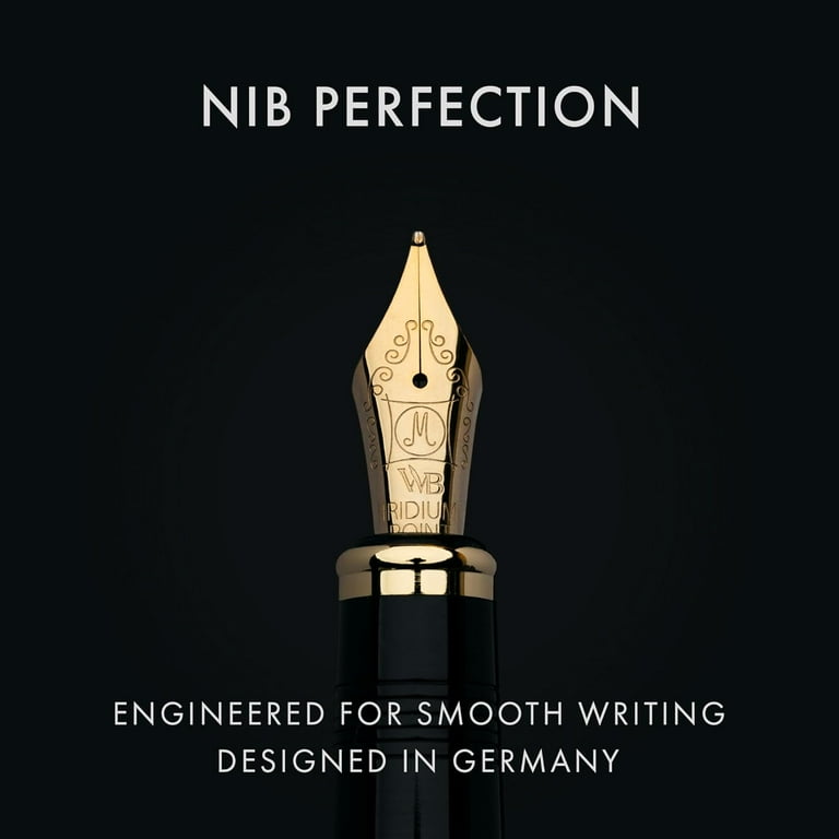 Wordsworth & Black Primori Fountain Pen, Medium Nib, Blue Gold