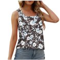 thumbnail image 2 of Lopecy-Sta Tank Tops for Women, Square Neck Floral Print Sleeveless Tops, Regular Fit Casual Tank Tops, Lightweight Summer Blouses, 2 of 6