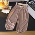 thumbnail image 2 of 1-2T Toddler Solid Color Lightweight Jogger Pants, Elastic Waist Loose Casual Trousers for 9 12 18 Months 2T 3T 4T 5T 6T 7T 8T Boys Girls Daily Wear,Brown, 2 of 4