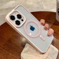 thumbnail image 3 of Luxury Magsafe Magnetic Wireless Charge Clear Acrylic Case For iPhone 15 14 Plus 13 12 Mini 11 Pro Max Candy Color Bumper Cover, 3 of 5