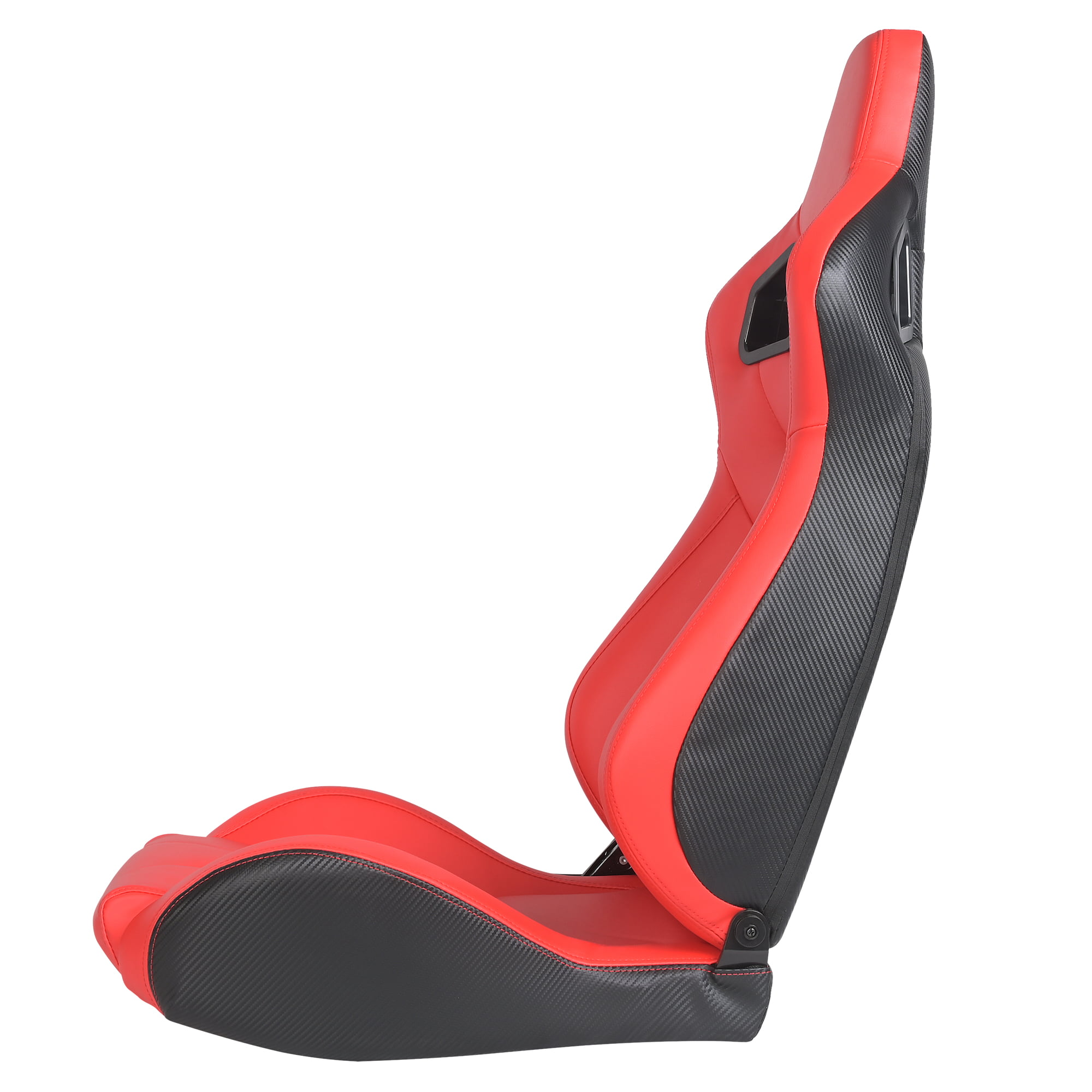 Automotive Racing Seats 2PCS Universal PVC Leather Racing Bucket Seats  Sport Adjustable Seats with Sliders 