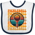 thumbnail image 3 of Inktastic Pickleball Retro Sunset Boys or Girls Baby Bib, 3 of 4
