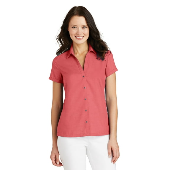 Port Authority Women's Textured Camp Shirt. L662