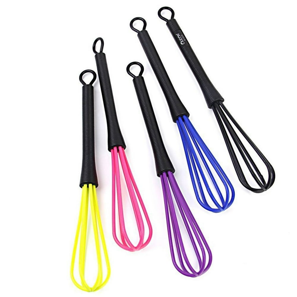 Tinksky 5pcs Plastic Whisk Whip Mixer Stirrer Whisk (Random Color
