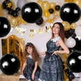 thumbnail image 3 of Giant Black Foil Balloons - 22 Inch, Pack of 6 | Round 4D Mylar Balloons, Foil Balloons |Large Mylar Balloon | Metallic Black Balloon, Graduation Decorations 2025, 3 of 18