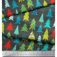 thumbnail image 3 of Soimoi Gray Cotton Voile Fabric Christmas Tree Decor Fabric Printed Yard 42 Inch Wide, 3 of 3