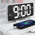 thumbnail image 4 of Alarm Clocks for Bedrooms,Digital Alarm Desk Clock, Large Display with Dim Mode, Dual USB Ports,for Dorm Home, 4 of 5